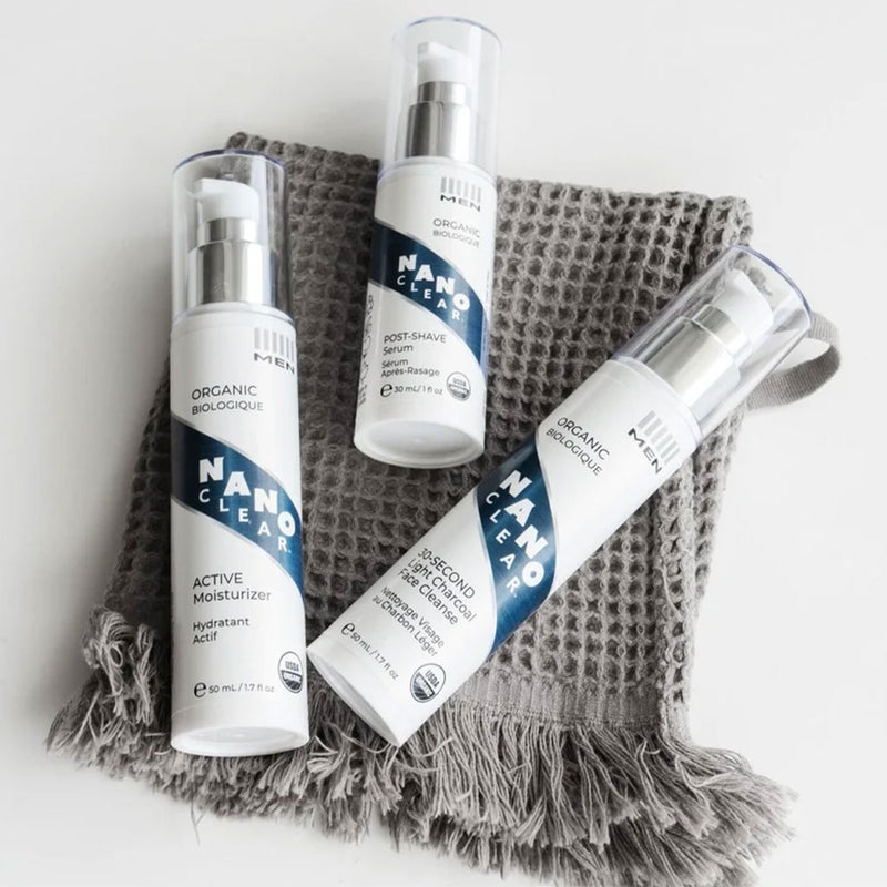 Nano Clear Complete Skin Care Bundle on towel - SupplementSource.ca
