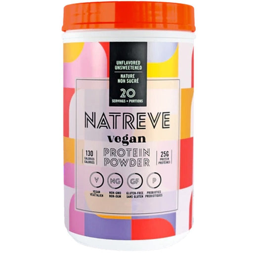 Natreve Vegan Protein Powder, 20 Servings Unflavoured - SupplementSource.ca