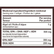 Nature's Way Plant-based Omega-3, 30 Softgels Nutrition Panel - SupplementSource.ca