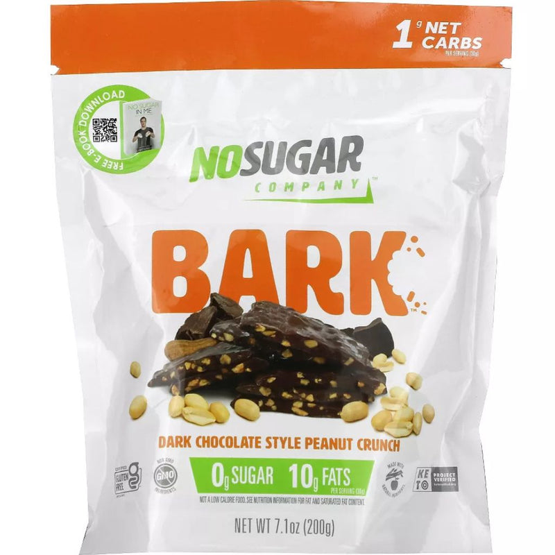 No Sugar Company Dark Bark Chocolate Peanut - SupplementSource.ca