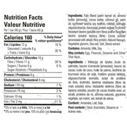 NoSugar Company KetoBar Cookies & Cream Nutrition Panel - SupplementSource.ca