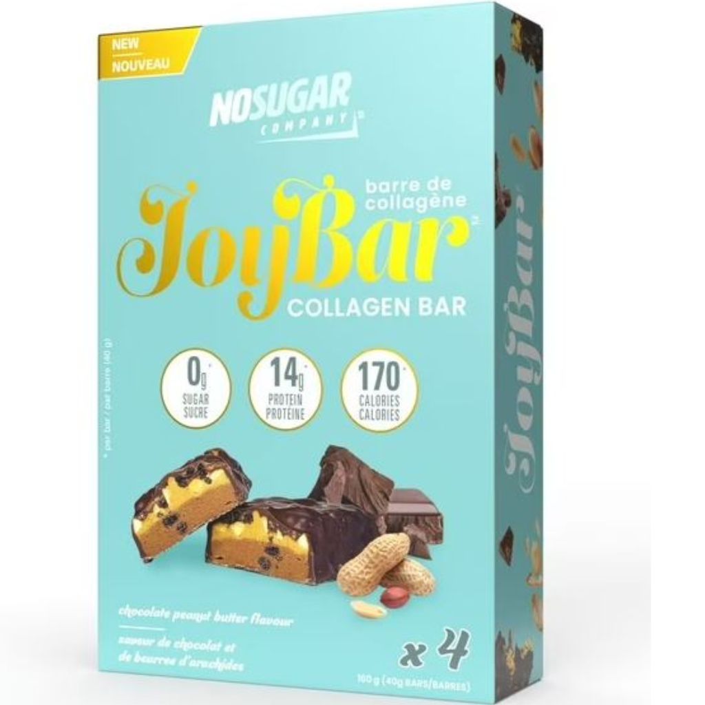 No Sugar Company Joybar Collagen Bar, Chocolate Peanut Butter,  Bars/Box - SupplementSource.ca