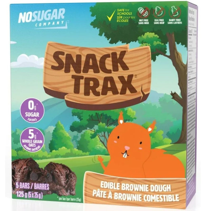 No Sugar Company Snack Trax, 5 bars Edible Brownie Dough - SupplementSource.ca