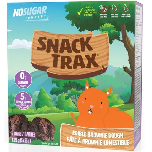No Sugar Company Snack Trax, 5 bars Edible Brownie Dough - SupplementSource.ca