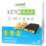 No Sugar Company KETO BAR, 40g x 12 Bars Chocolate Chip Cookie Dough - SupplementSource.ca