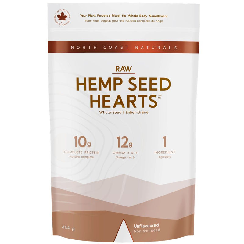 North Coast Naturals Raw Hemp Seed Hearts,  Unflavoured, 454g SupplementSource.ca