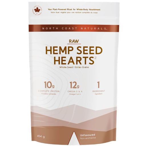 North Coast Naturals Raw Hemp Seed Hearts,  Unflavoured, 454g SupplementSource.ca