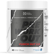 Nova Pharma Punch Out 2 Pre-Workout, 40 Servings Blue Razz Slush - SupplementSource.ca