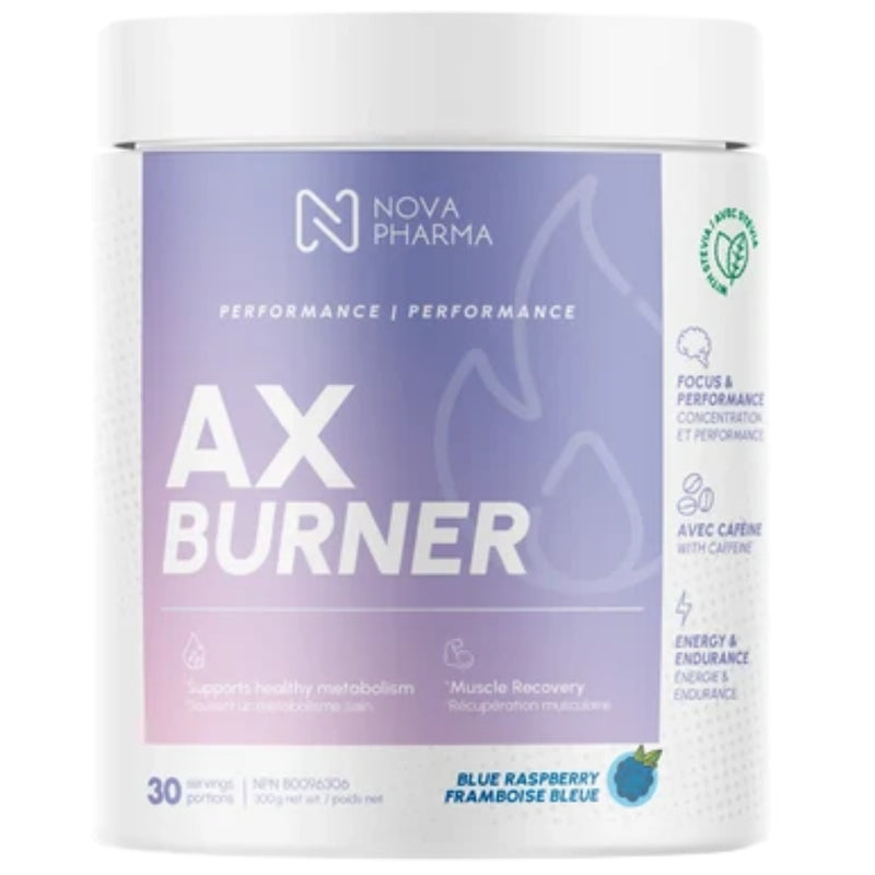 Nova Pharma AX Burner, 30 Servings Blue Raspberry - SupplementSource.ca