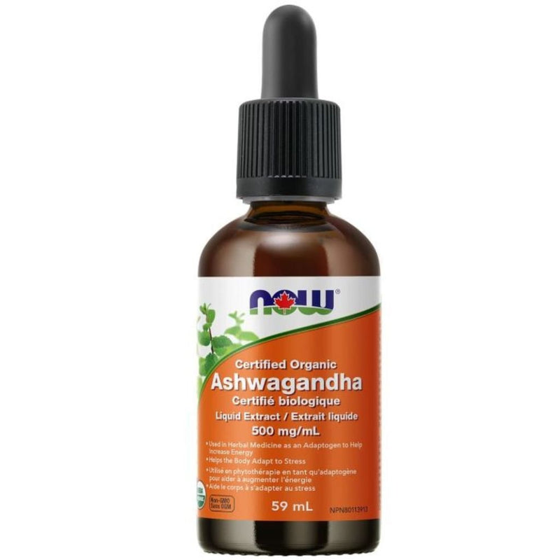 Now Foods Organic Ashwagandha Liquid Extract, 59ml - SupplementSource.ca