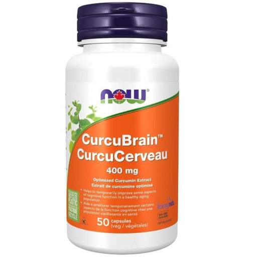 Now Curcubrain, 400mg, 50 VCaps - SupplementSource.ca