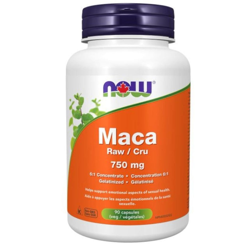 Now Maca Raw 750mg, 90 VCaps - SupplementSource.ca