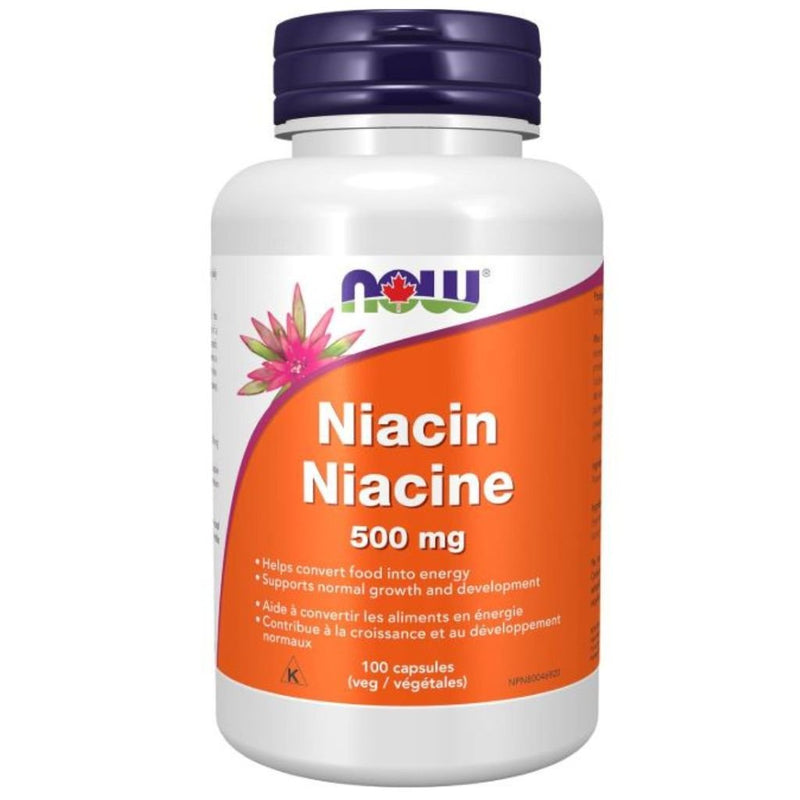 Now Niacin 500mg, 100 VCaps - SupplementSource.ca