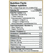 Now Whole White Chia Seeds Nutrition Panel, 400g - SupplementSource.ca