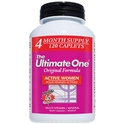 Nu-Life The Ultimate One Active Women Multivitamin, 120 Caplets (4 Month Supply) - SupplementSource.ca