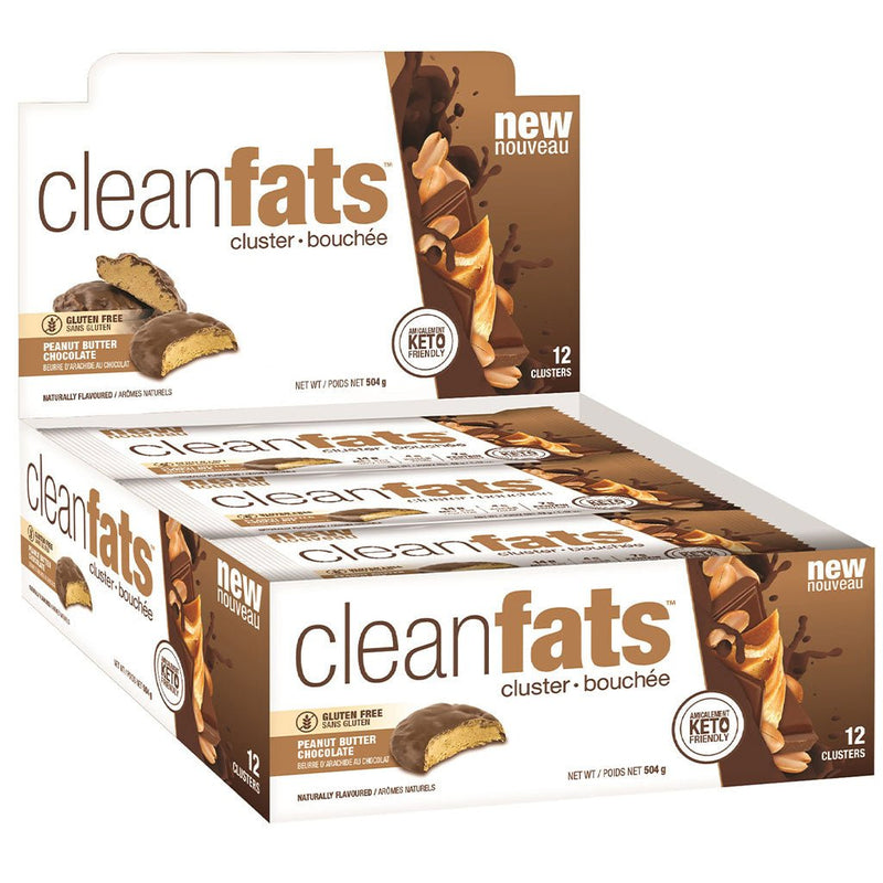 Nutraphase CLEANFATS PEANUT BUTTER CLUSTERS, 12 Clusters/Box - SupplementSource.ca