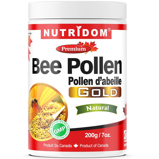 Nutridom Premium Bee Pollen Gold, 200g - SupplementSource.ca