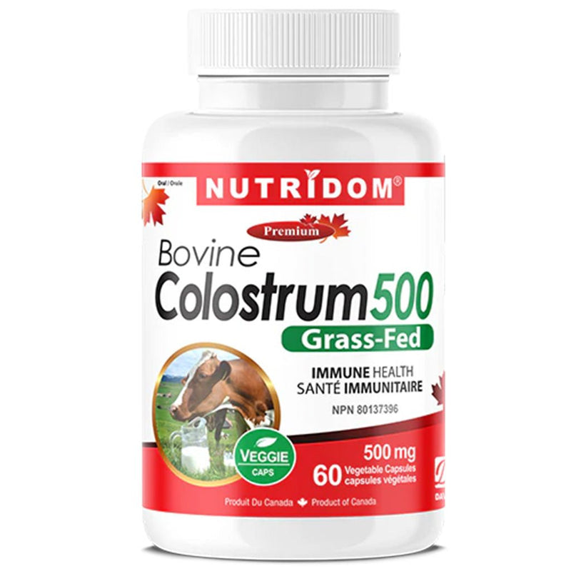Nutridom Bovine Colostrum 500, 60 VCaps - SupplementSource.ca