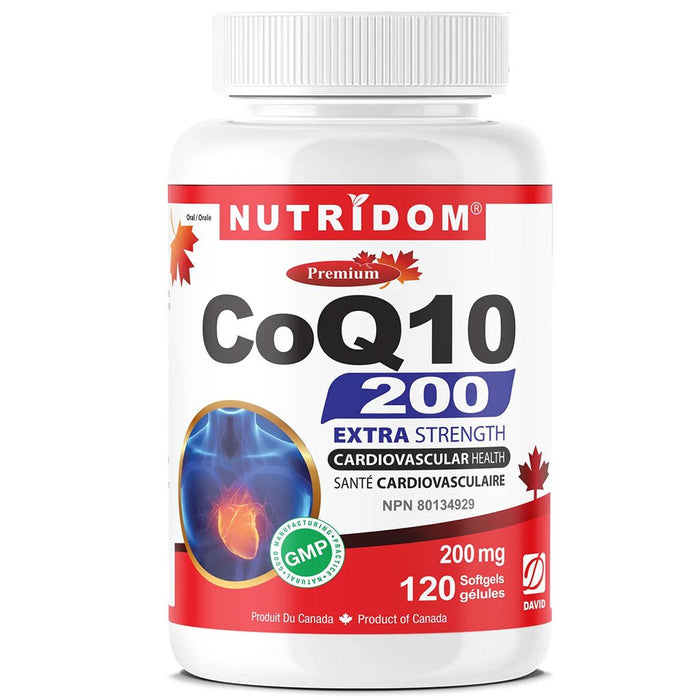 Nutridom CoQ10 200 Extra Strength, 120 Softgels - SupplementSource.ca