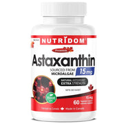 Nutridom Astaxanthin 15mg 60 Vegan Capsules - SupplementSource.ca