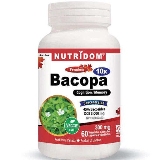 Nutridom Bacopa 300mg 60 VCaps - SupplementSource.ca