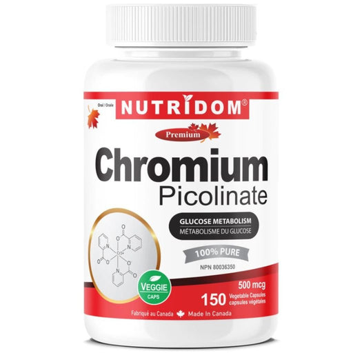 Nutridom Chromium Picolinate, 150 VCaps - SupplementSource.ca