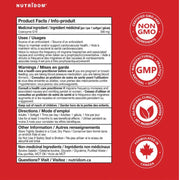 Nutridom CoQ10 300, 60 Softgels Nutrition Panel - SupplementSource.ca