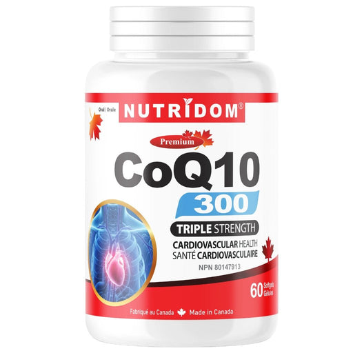 Nutridom CoQ10 300, 60 Softgels - SupplementSource.ca