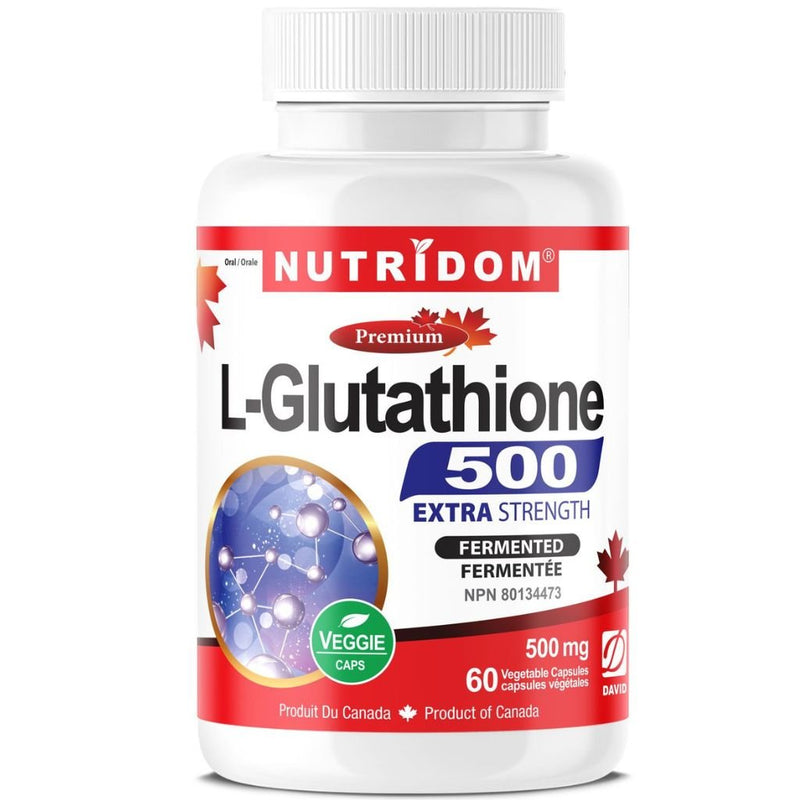 Nutridom L-GLUTATHIONE 500mg, 60 VCaps - SupplementSource.ca