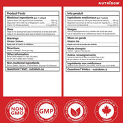 Nutridom LIQUID CAL-MAG-VIT D Nutrition Panel, 1000mg, 120 Softgels - SupplementSource.ca 