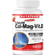 Nutridom LIQUID CAL-MAG-VIT D 1000mg, 120 Softgels - SupplementSource.ca