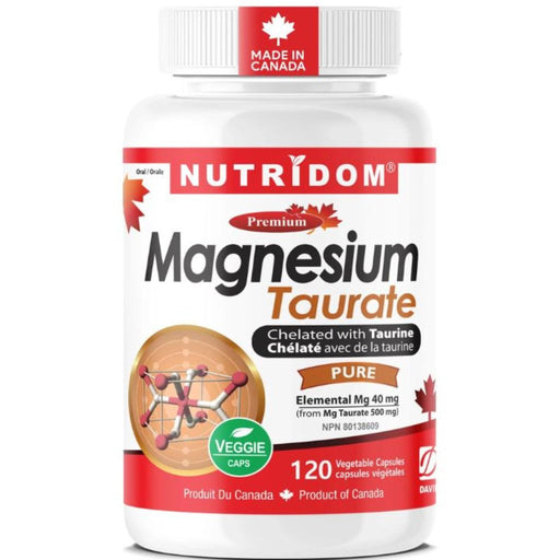 Nutridom Magnesium Taurate, 120 VCaps - SupplementSource.ca