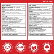 Nutridom Mullein 2000mg Nutrition Panel, 120 VCaps - SupplementSource.ca