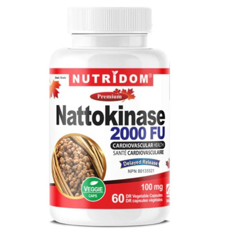 Nutridom Nattokinase, 100 mg, 60 VCaps - SupplementSource.ca