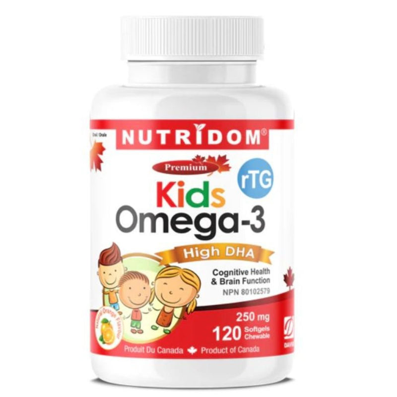 Nutridom Kids Omega3, 120 softgels - SupplementSource.ca