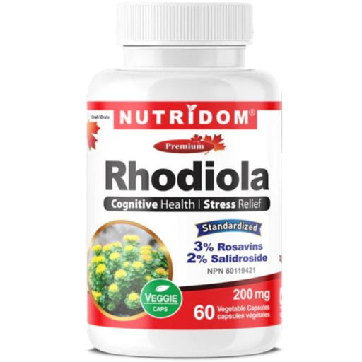 Nutridom Rhodiola, 200mg, 60 VCaps - SupplementSource.ca