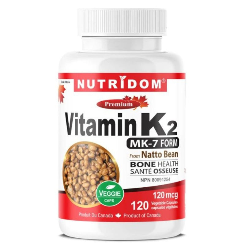 Nutridom Vitamin K2, 120 VCaps - SupplementSource.ca