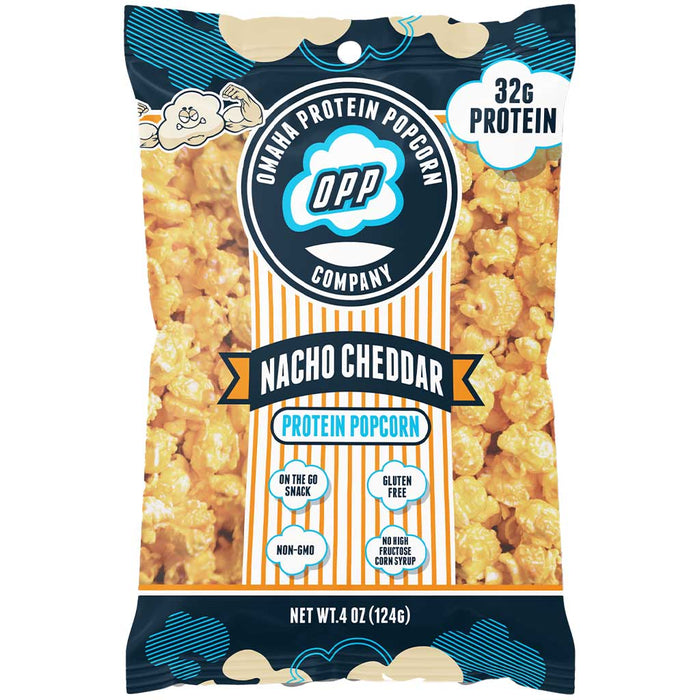 Omaha Protein Popcorn, 1 Bag Nacho Cheddar - SupplementSource.ca