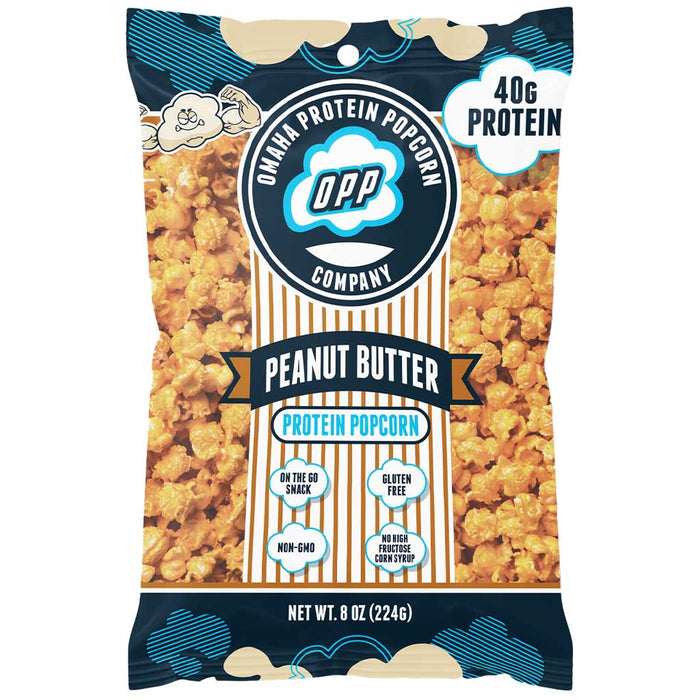 Omaha Protein Popcorn, 1 Bag Peanut Butter - SupplementSource.ca