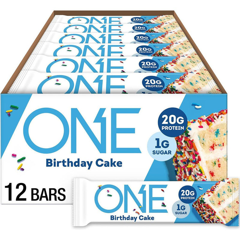 One Brand ONE Bar, 1 Box of 12 Bars Birthday Cake - SupplementSource.ca