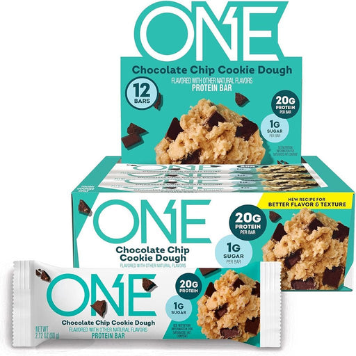 One Brand ONE Bar, 1 Box of 12 Bars Chocolate Chip Cookie Dough - SupplementSource.ca