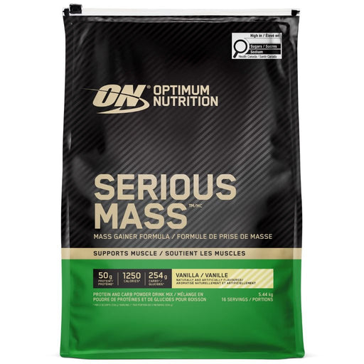 Optimum Nutrition Serious Mass, 12lb Vanilla - SupplementSource.ca