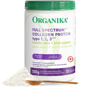 Organika Full Spectrum Collagen Protein, 250g Bone Broth - SupplementSource.ca