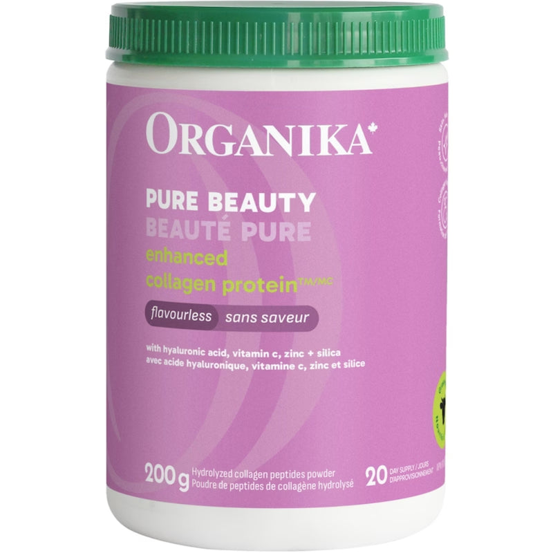 Organika Pure Beauty Enhanced Collagen Protein, 200g - SupplementSource.ca