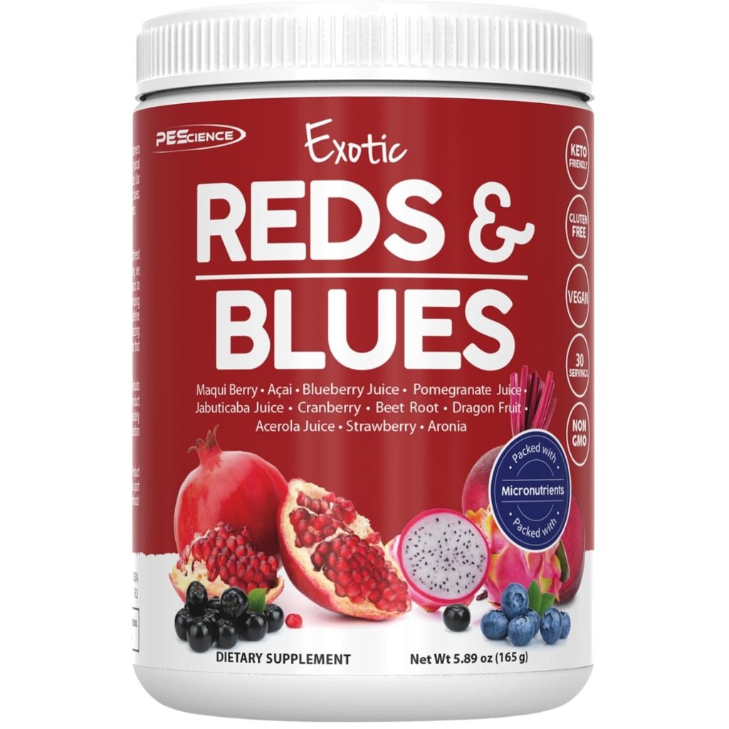 PEScience EXOTIC REDS & BLUES SUPERFOODS, 30 Servings — SupplementSource.ca