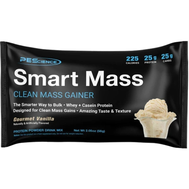 PEScience Single Smart Mass Sample, 58g Gourmet Vanilla - SupplementSource.ca