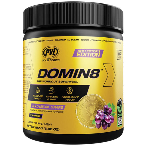 PVL Domin8 182g Gold Medal Grape - SupplementSource.ca