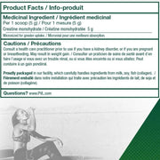 PVL 100% Pure Creatine 1000g Nutrition Panel - SupplementSource.ca