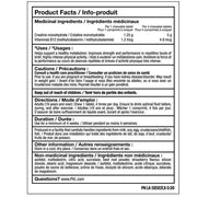 PVL Creatine Chewz Nutrition Panel - SupplementSource.ca