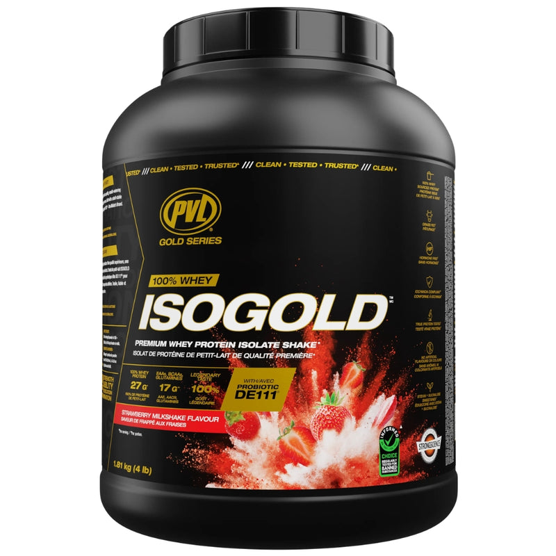 PVL ISOGOLD, 4lb Strawberry Milkshake - SupplementSource.ca